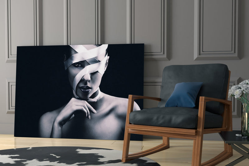 Woman Portrait 9 Glass Wall Arts