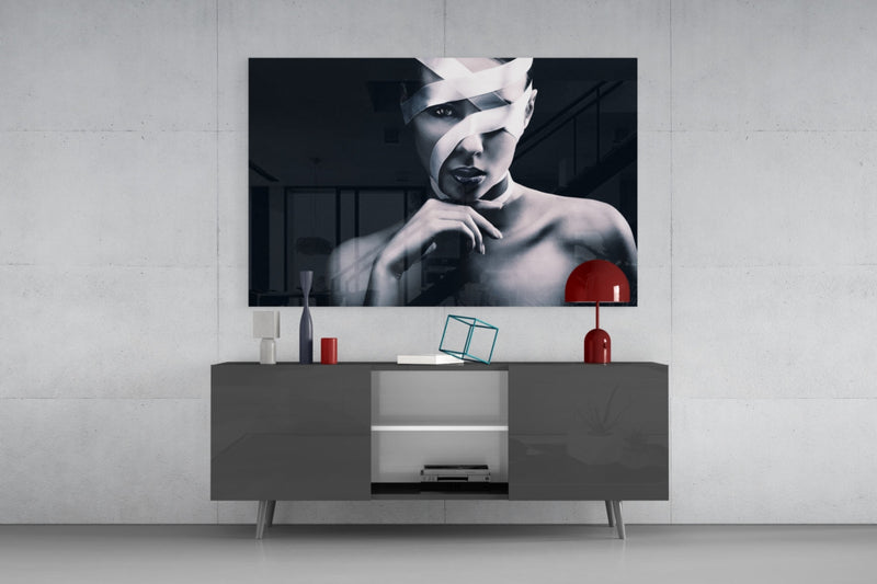 Woman Portrait 9 Glass Wall Arts