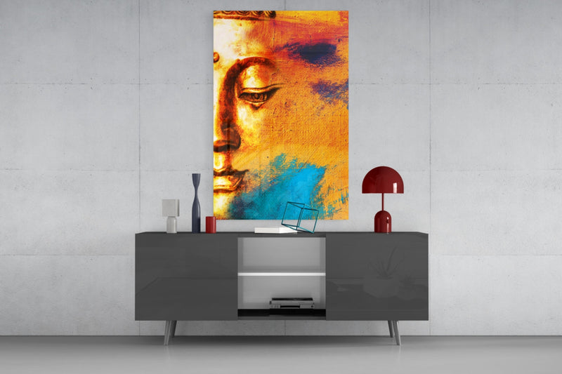 Buddha Portrait Glass Wall Art