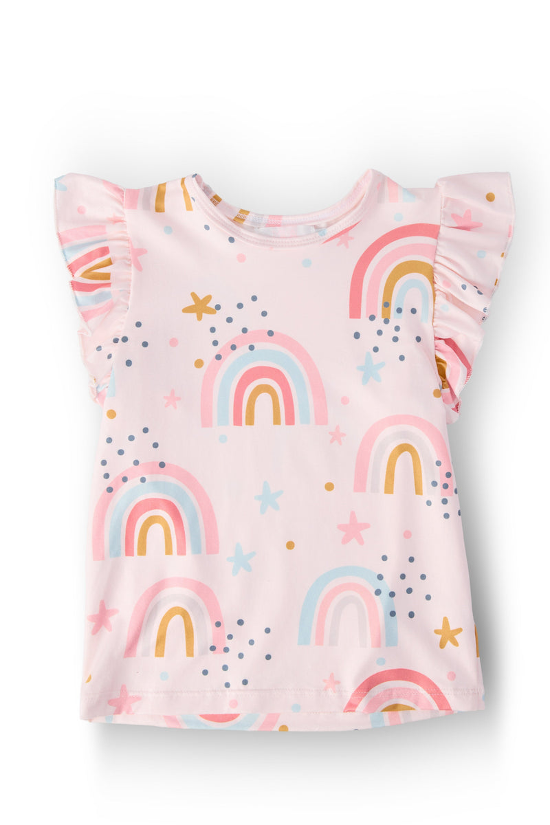Over the Rainbow S/S Ruffle Tee