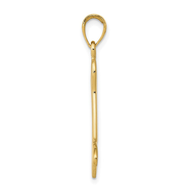 14k Yellow Gold Large Polished Dog Bone Pendant