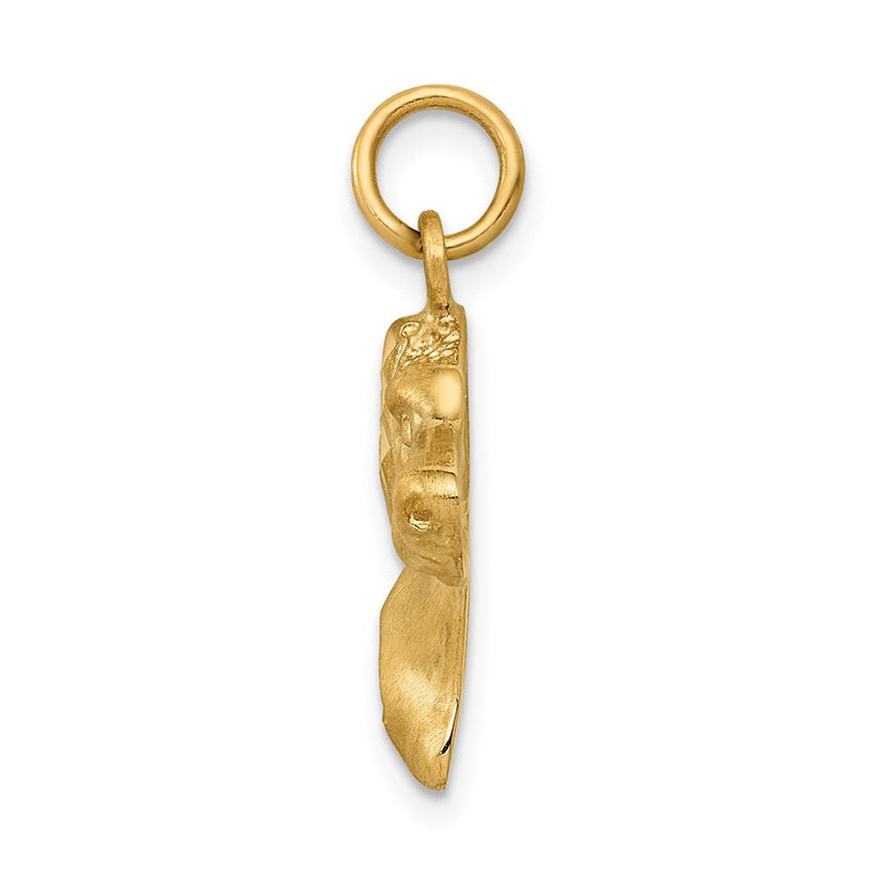 14k Yellow Gold Pointer Dog Head Pendant or Charm