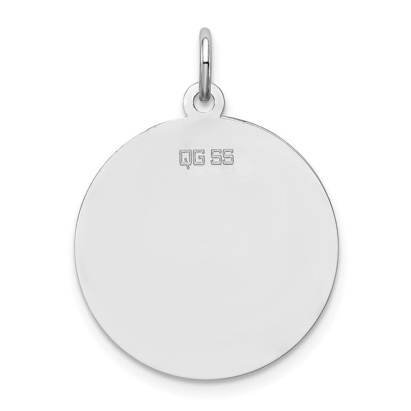 Sterling Silver Laser Etched Irish Setter Dog Pendant, 19mm