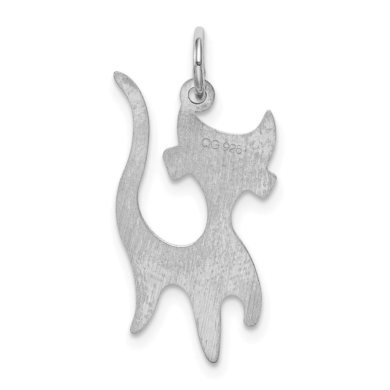 Sterling Silver Whimsical Cat Charm or Pendant