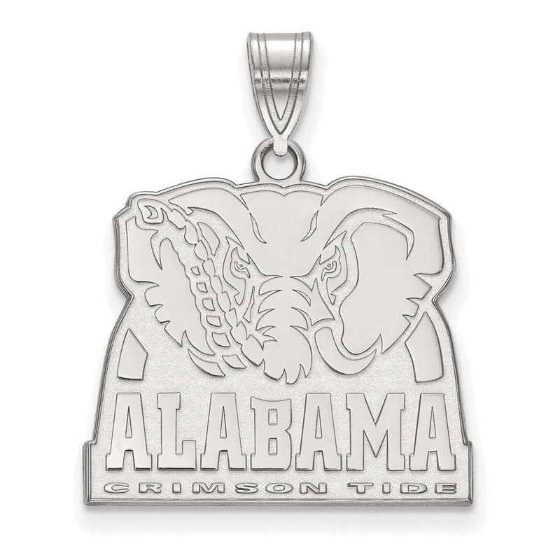 10k White Gold U. of Alabama Large Logo Pendant