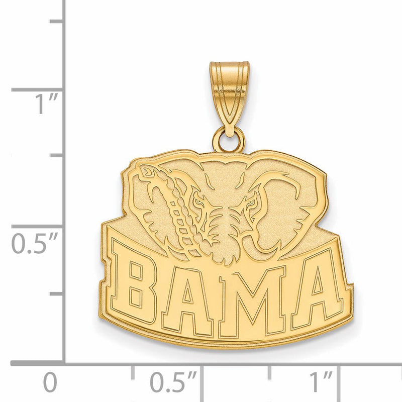 10k Yellow Gold U. of Alabama Large 'BAMA' Pendant