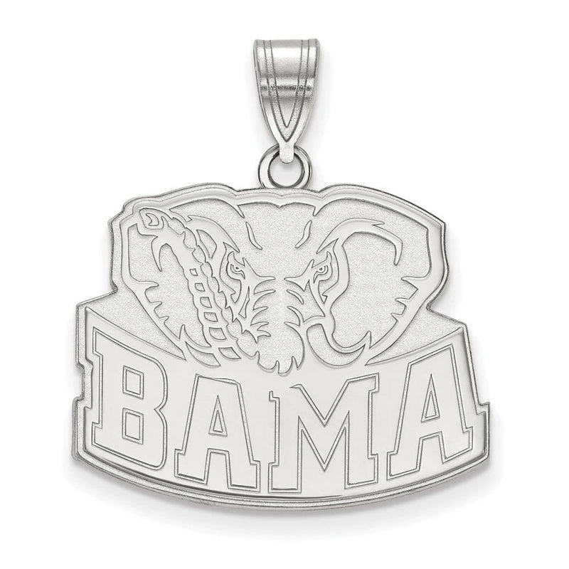 14k White Gold U. of Alabama Large 'BAMA' Pendant