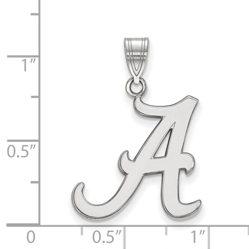 Sterling Silver U. of Alabama Large Initial A Pendant