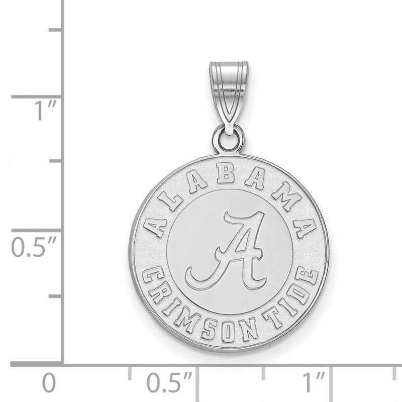 Sterling Silver U. of Alabama Large Logo Disc Pendant