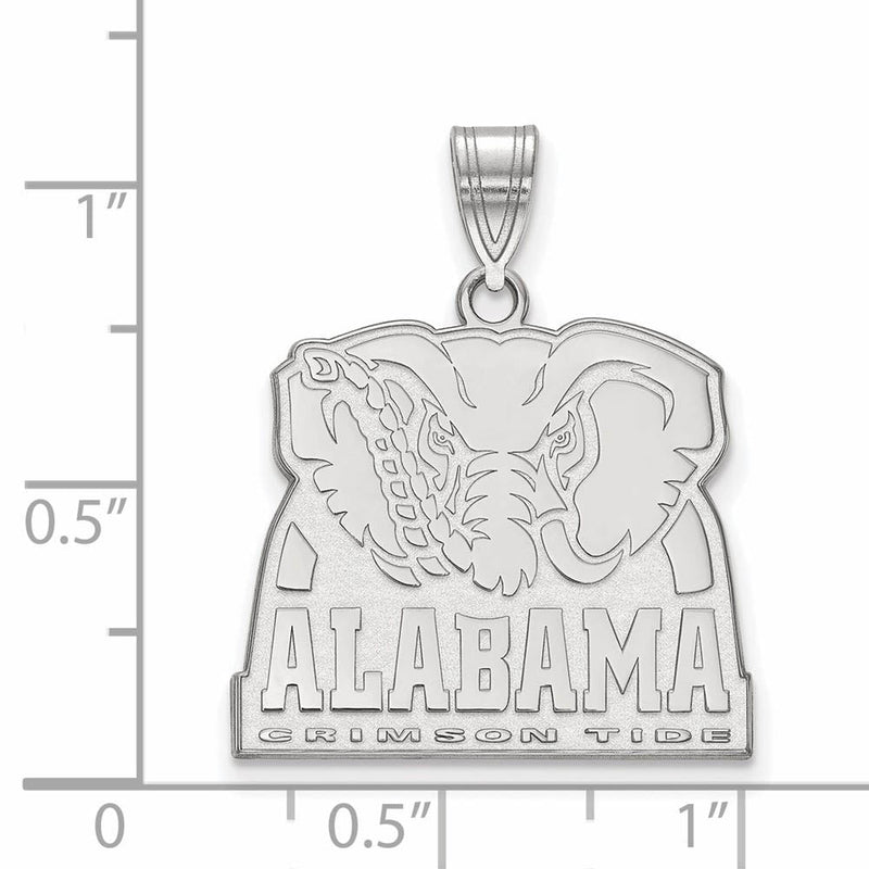 Sterling Silver U. of Alabama Large Logo Pendant