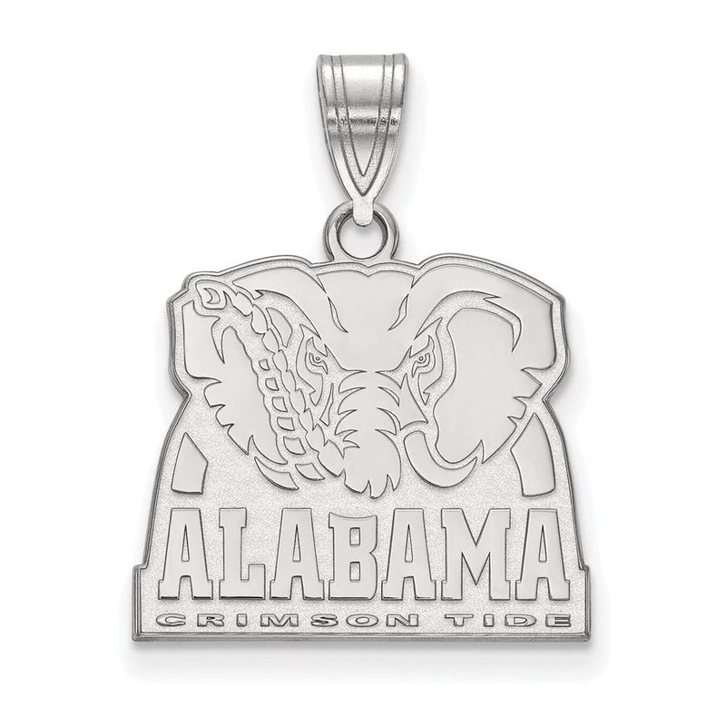 14k White Gold U. of Alabama Medium Logo Pendant