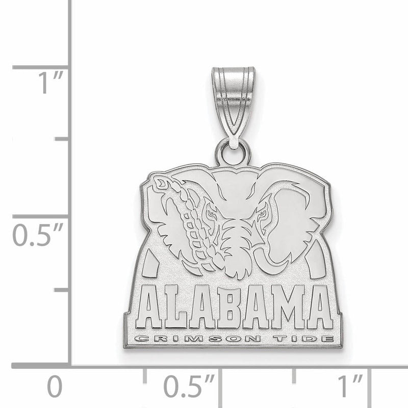 14k White Gold U. of Alabama Medium Logo Pendant