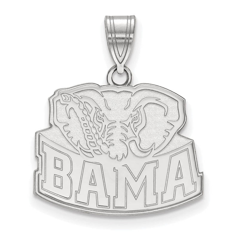 14k White Gold U. of Alabama Medium Pendant
