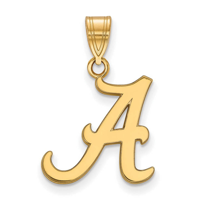 14k Yellow Gold U. of Alabama Medium Initial A Pendant