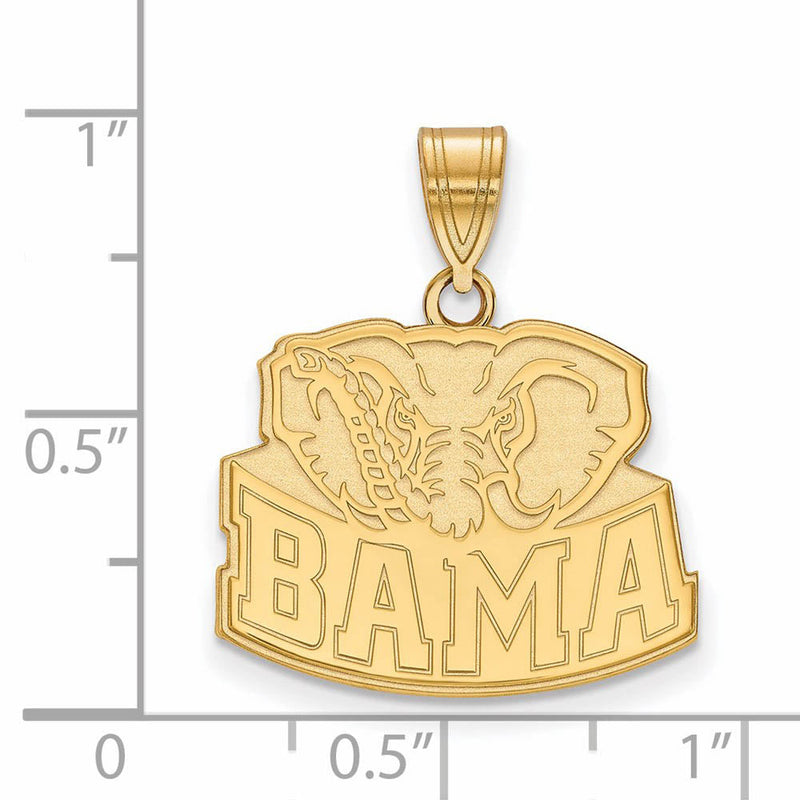 14k Gold Plated Silver U. of Alabama Medium Pendant
