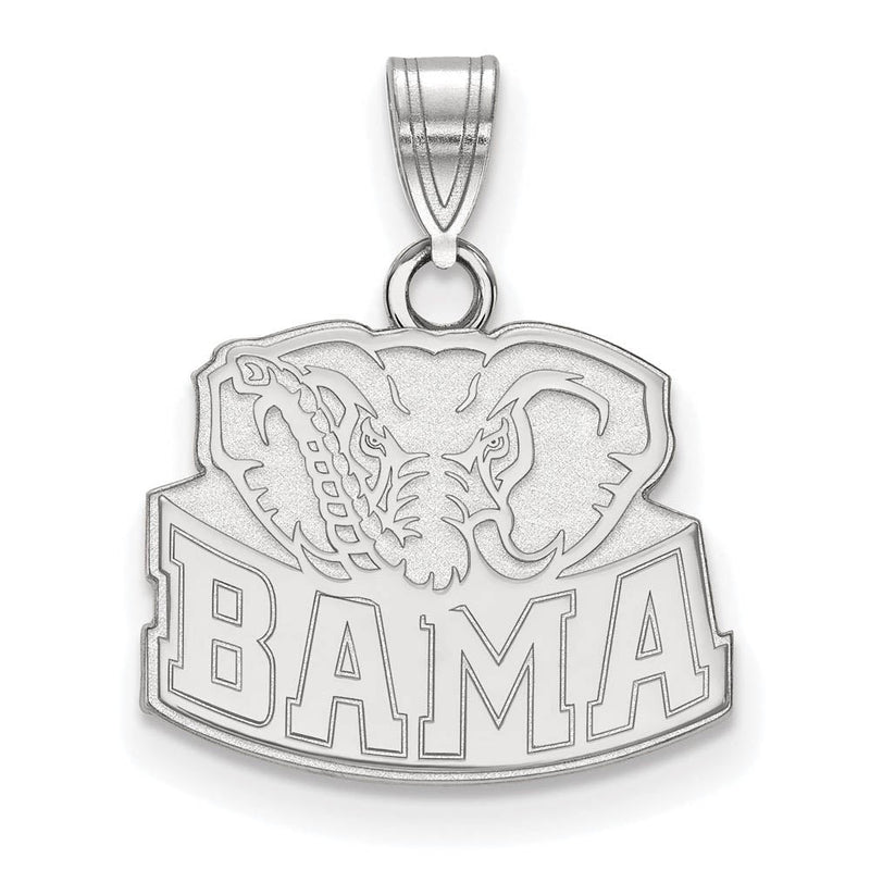 10k White Gold U. of Alabama Small 'BAMA' Logo Pendant