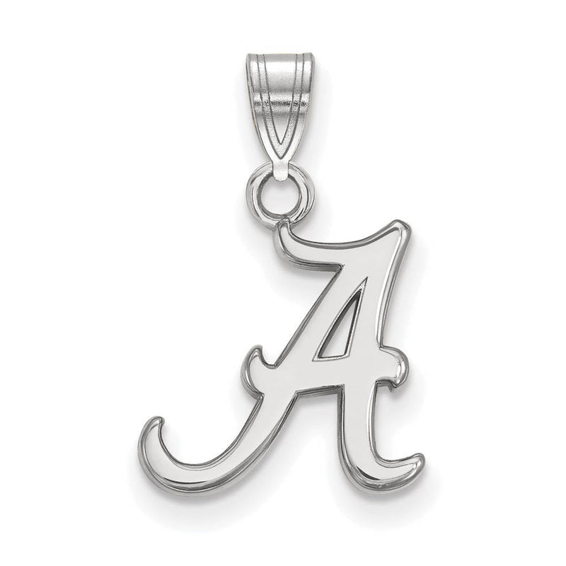 14k White Gold U. of Alabama Small Initial A Pendant