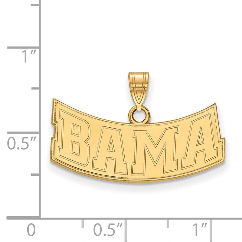 14k Yellow Gold U. of Alabama Small 'BAMA' Pendant
