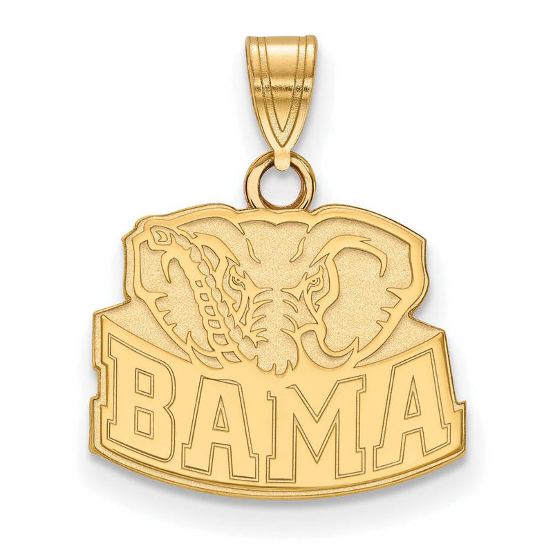 14k Yellow Gold U. of Alabama Small 'BAMA' Logo Pendant