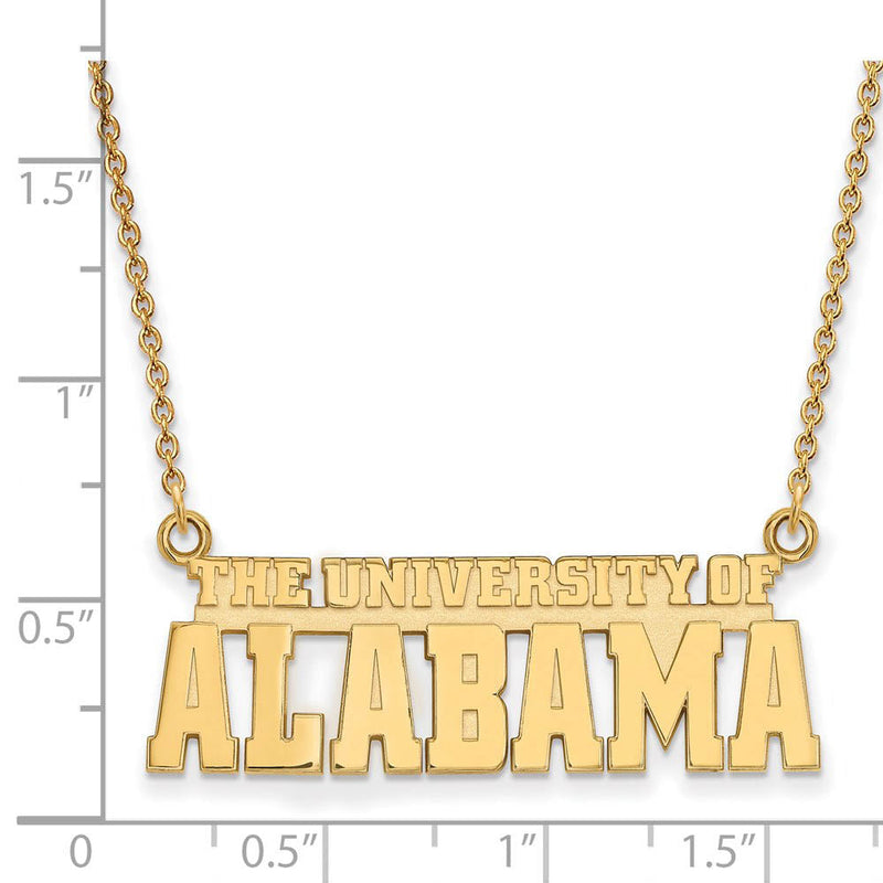 14k Gold Plated Silver U. of Alabama Small Necklace