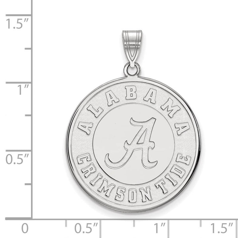 10k White Gold U. of Alabama XL Disc Pendant
