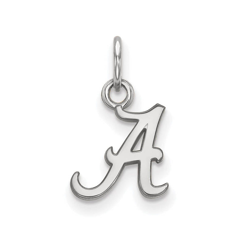 14k White Gold U. of Alabama XS (Tiny) Initial A Charm or Pendant