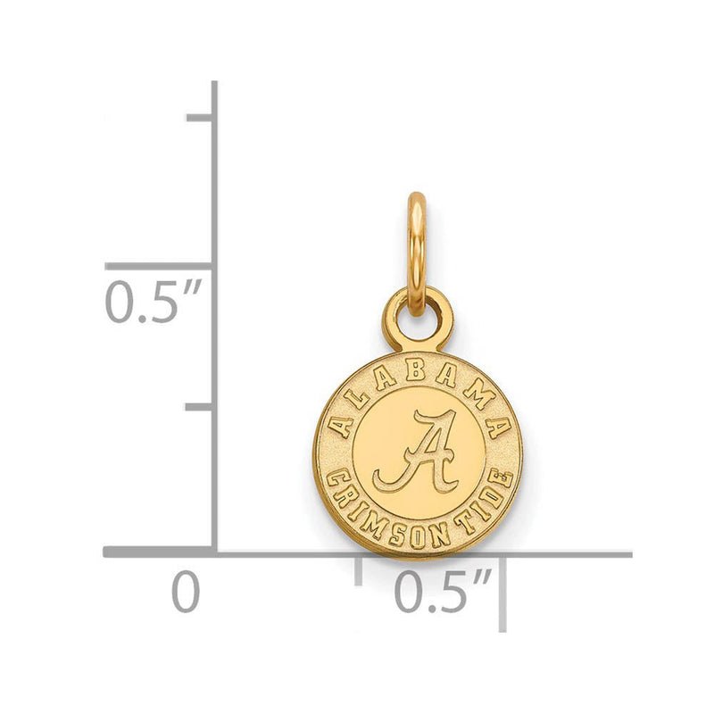14k Gold Plated Silver U. of Alabama XS (Tiny) Logo Charm or Pendant