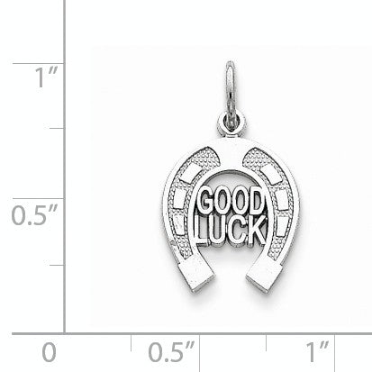 14k White or Yellow Gold Good Luck Horseshoe Charm or Pendant, 13mm
