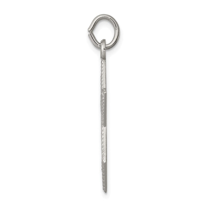 Sterling Silver Satin Textured Star of David Pendant, 22x25mm (1 Inch)