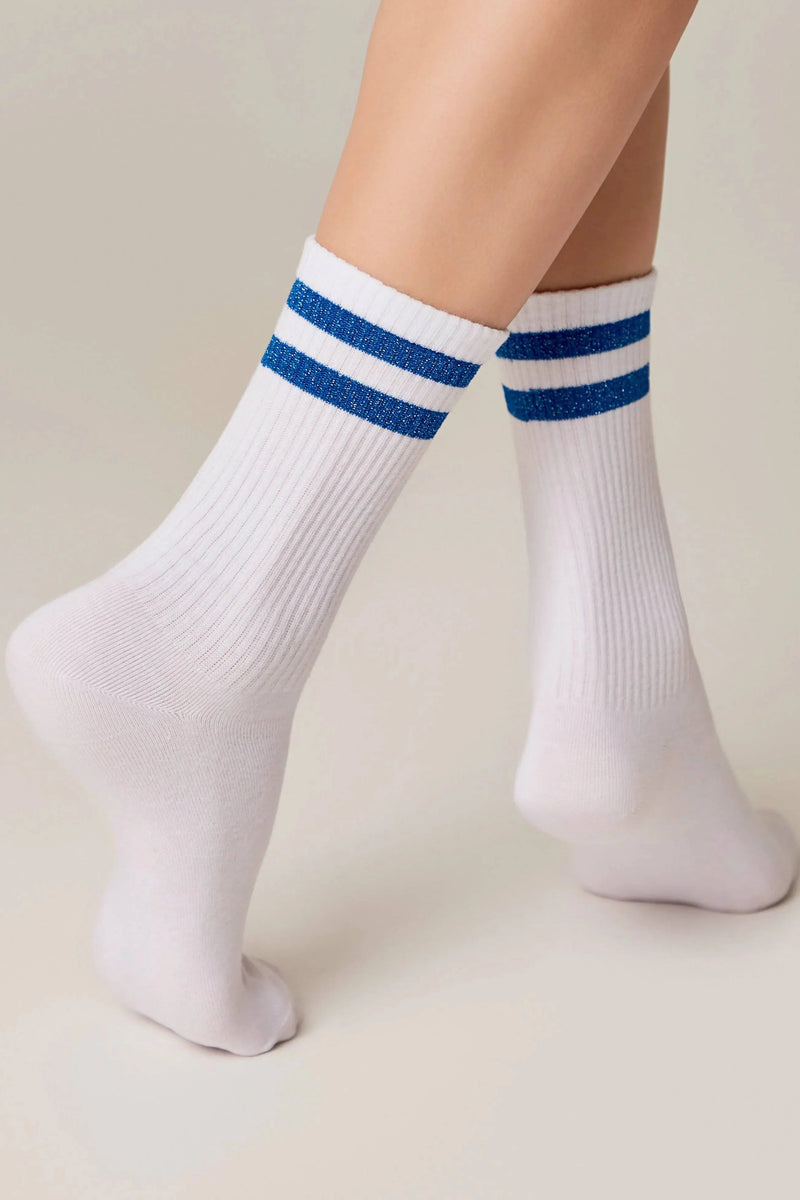 Conte Cotton Long Socks Active 157 - Lurex Stripes