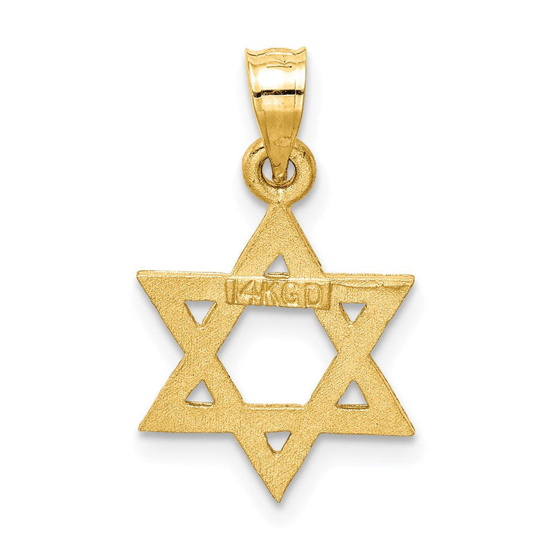 14k Yellow Gold Small Star of David Charm