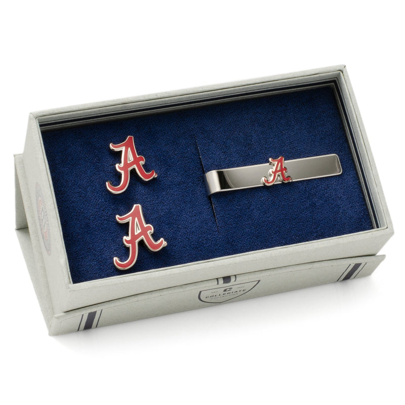 NCAA University of Alabama Crimson Tide Cufflinks and Tie Bar Gift Set