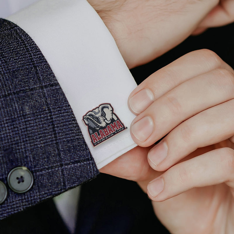 NCAA Alabama University Elephant Mascot Cufflinks