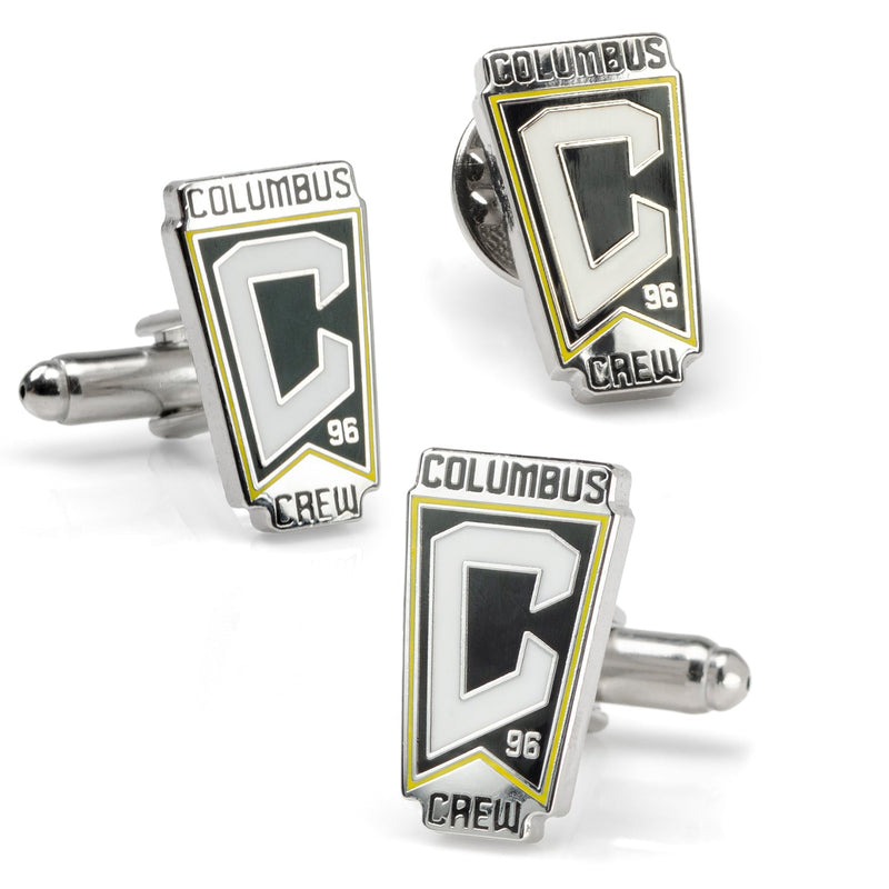 MLS Columbus Crew Cufflinks and Lapel Pin Gift Set