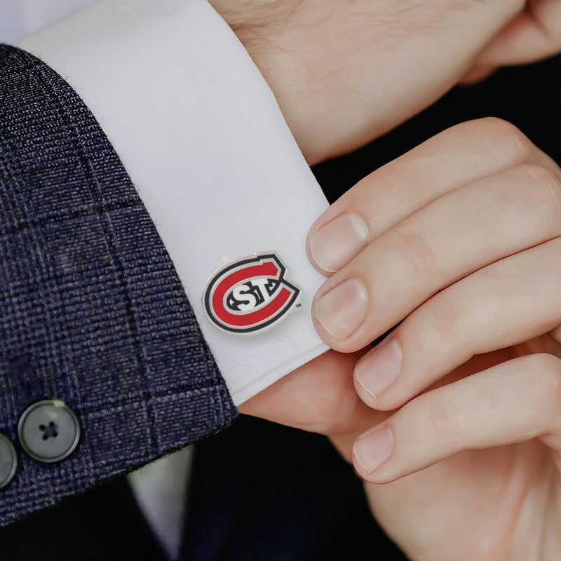 NCAA St. Cloud State Husky Mascot Cufflinks