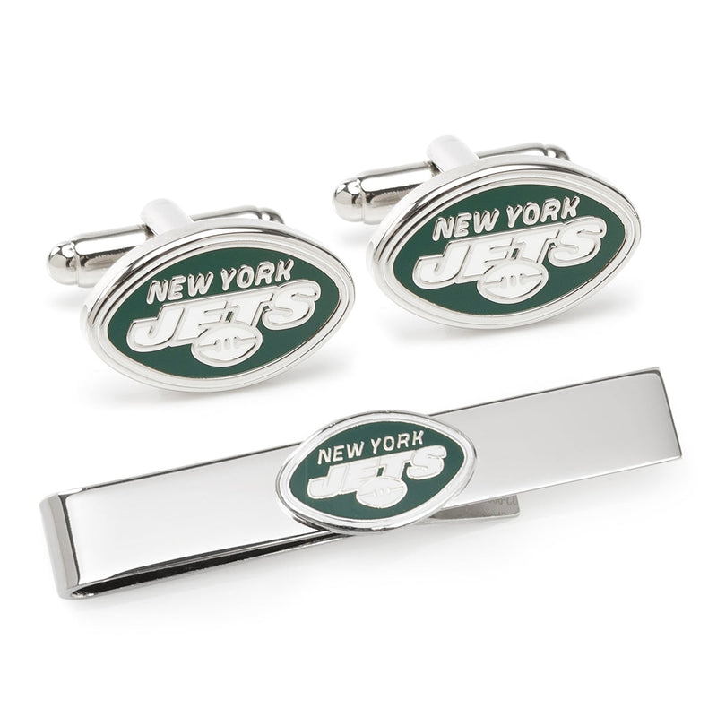 NFL New York Jets Cufflinks & Tie Bar Gift Set