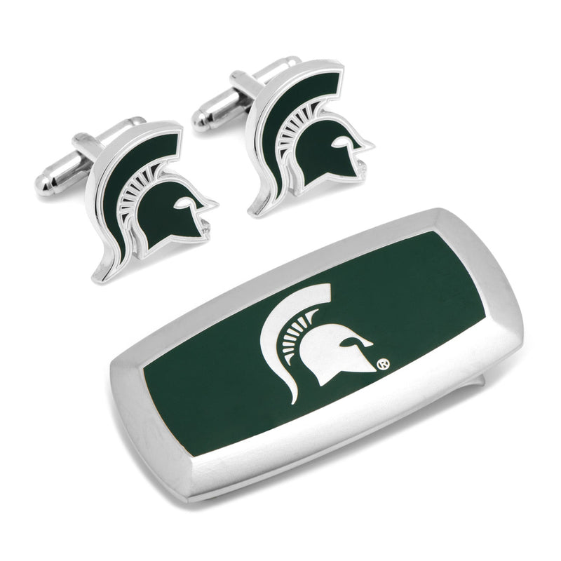NCAA Michigan State Spartans Cufflinks and Cushion Money Clip Set