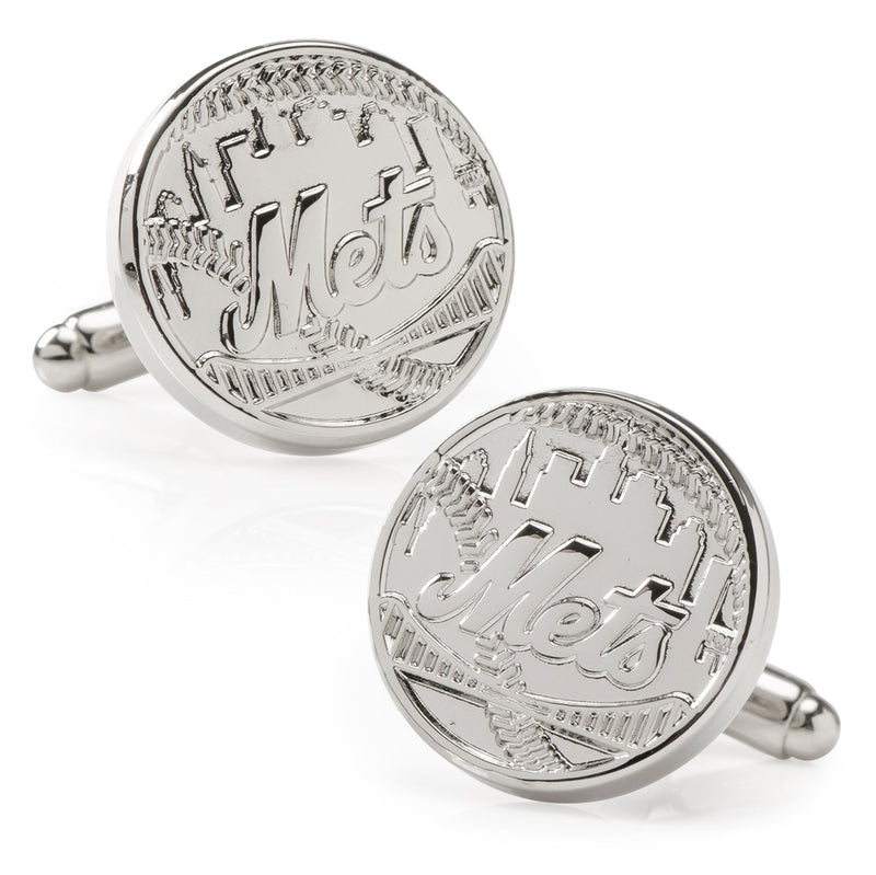 MLB New York Mets Silver Edition Cufflinks