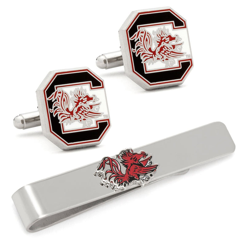 NCAA South Carolina Gamecocks Cufflinks and Tie Bar Gift Set