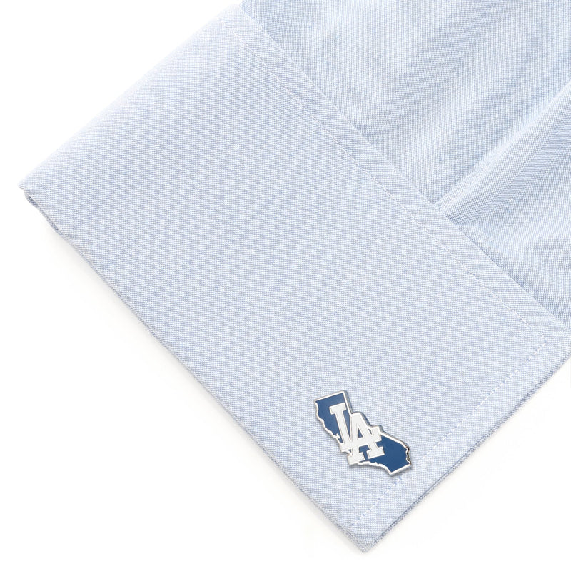 MLB LA Dodgers State Shaped Cufflinks