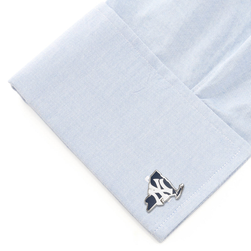 MLB New York Yankees State Shaped Cufflinks
