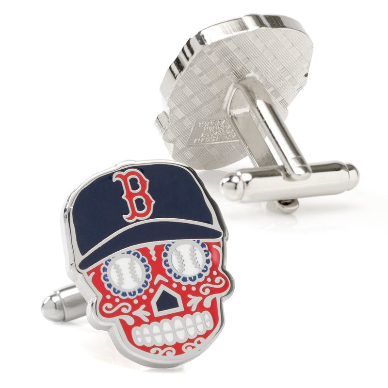 MLB Boston Red Sox Sugar Skull Cufflinks & Lapel Pin Gift Set