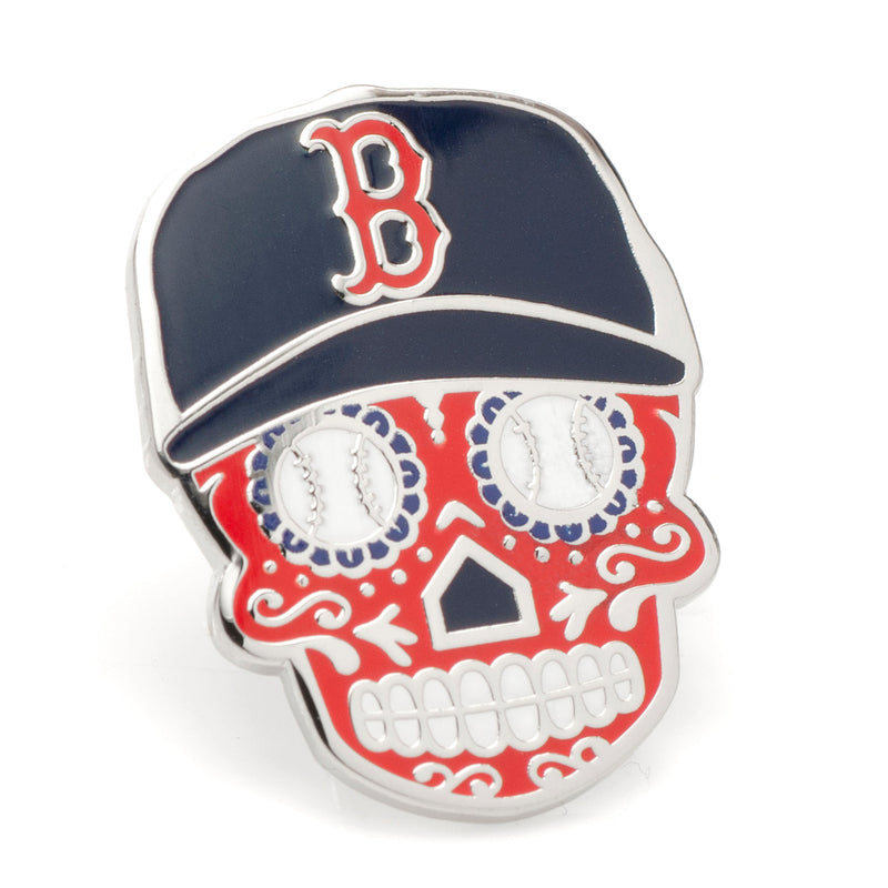MLB Boston Red Sox Sugar Skull Cufflinks & Lapel Pin Gift Set