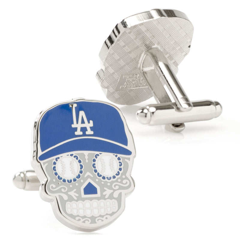 MLB LA Dodgers Sugar Skull Cufflinks & Lapel Pin Gift Set