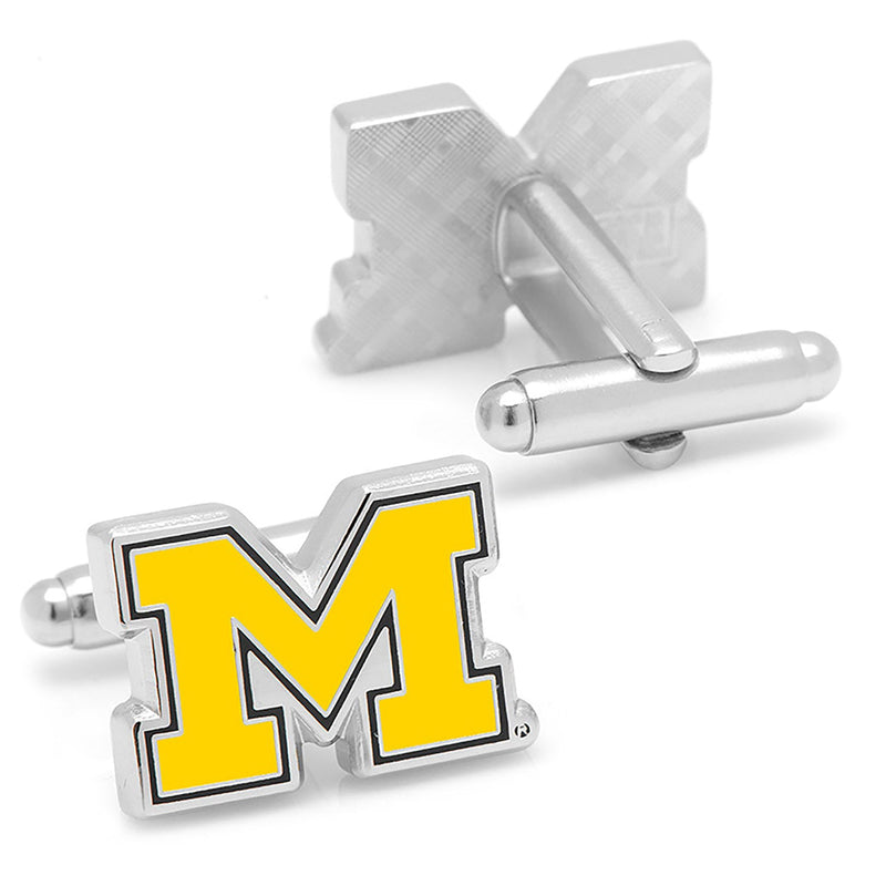 NCAA University of Michigan Wolverine Cufflinks and Lapel Pin Gift Set