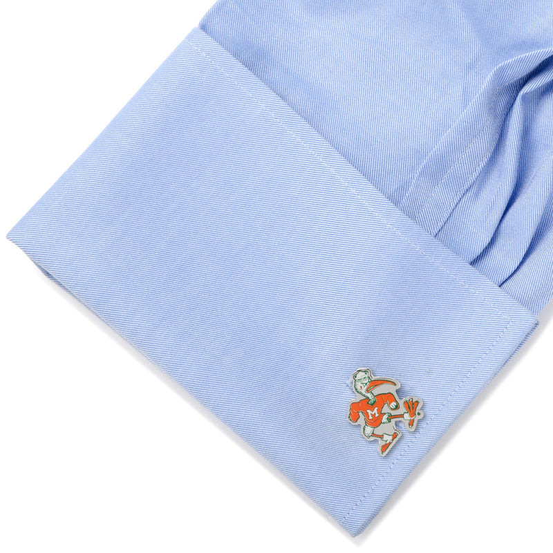 NCAA University of Miami Hurricanes Throwback Cufflinks