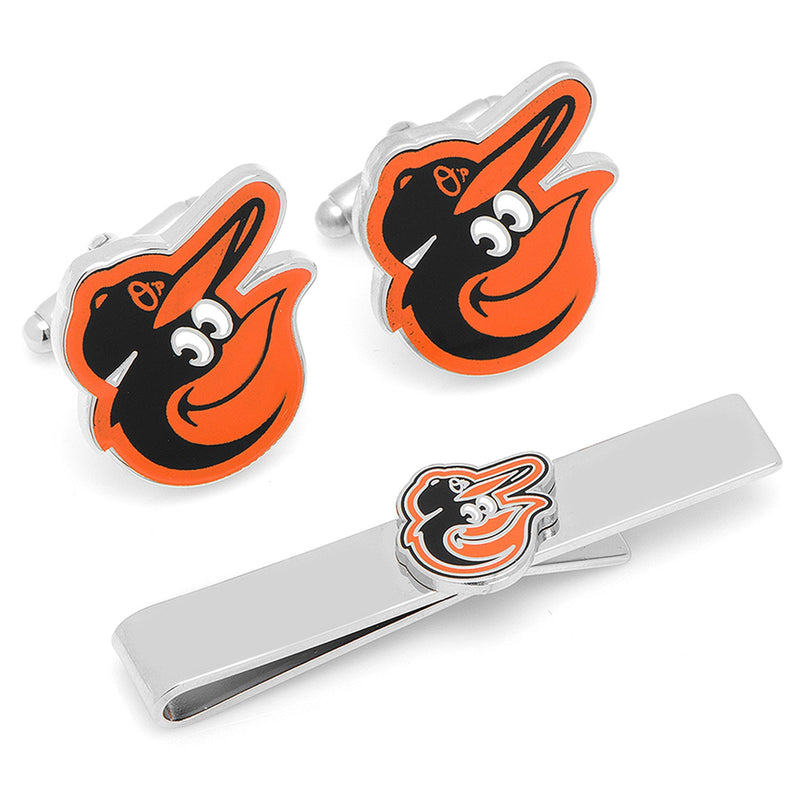 MLB Baltimore Orioles Cufflinks and Tie Bar Gift Set