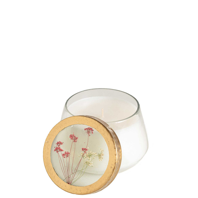 Spicy Apple Medium Pressed Floral Candle