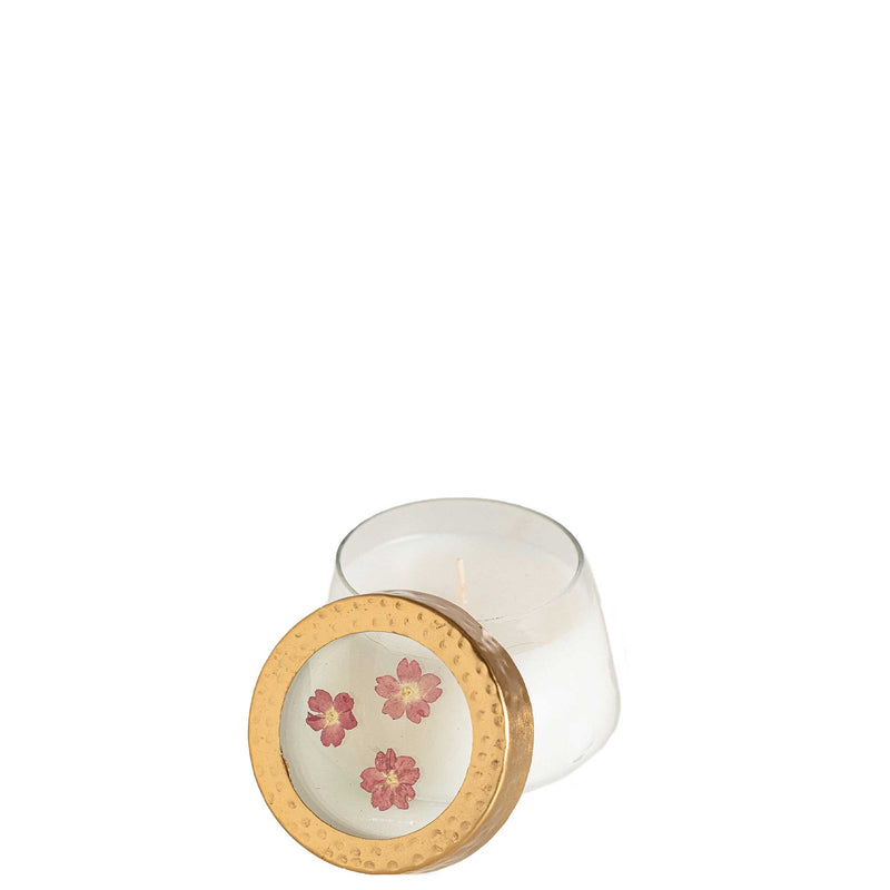 Spicy Apple Small Pressed Floral Candle