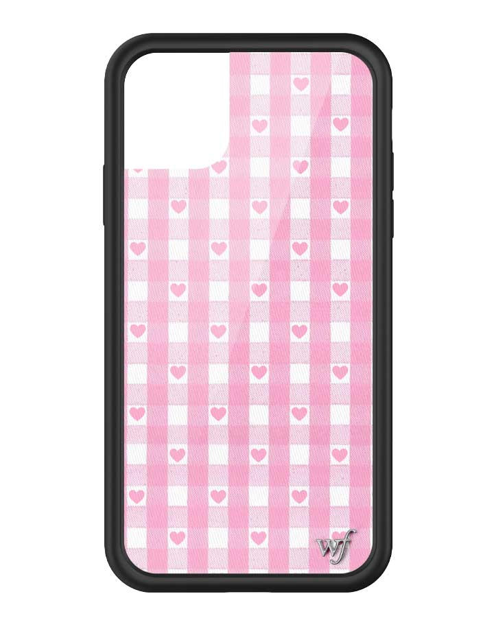 Gingham Hearts | Pink iPhone Case